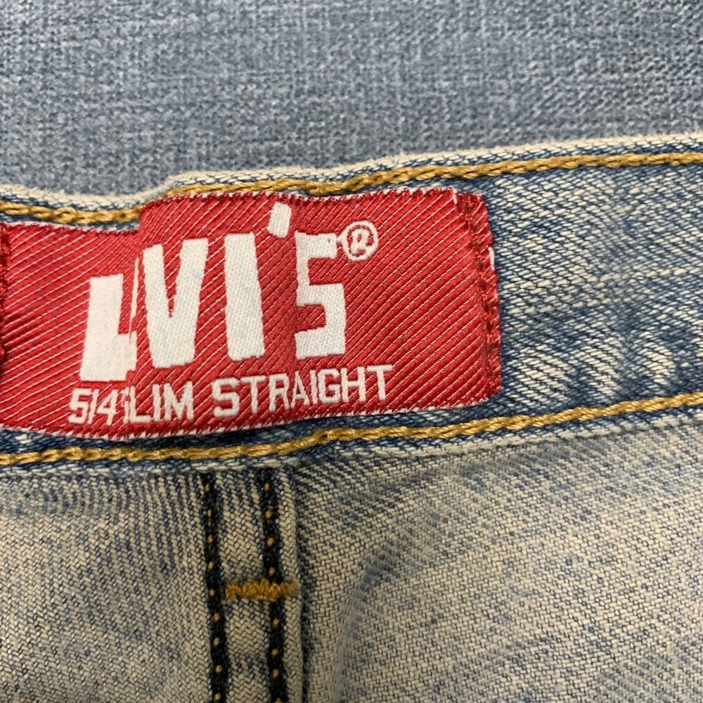 Levi's 514 Slim Fit Straight Jeans Boys 18 Husky Blue Denim Stretch Performance